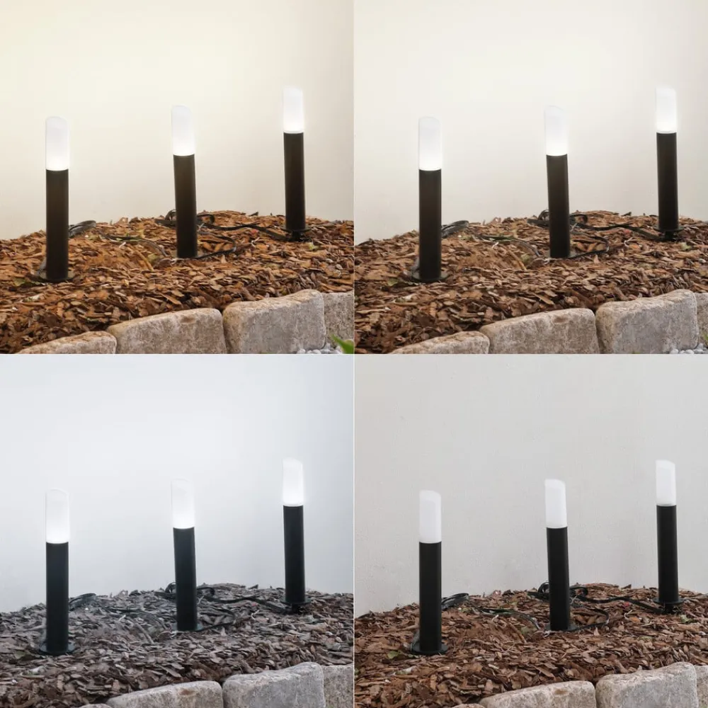 Lindby Smart LED-sokkellampe Elvor, CCT, RGB, Tuya, 3 enheder