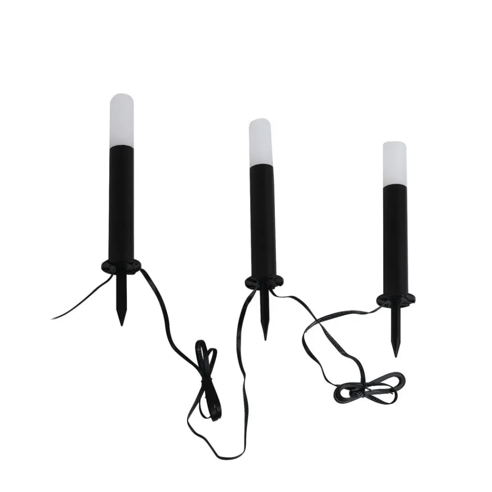 Lindby Smart LED-sokkellampe Elvor, CCT, RGB, Tuya, 3 enheder