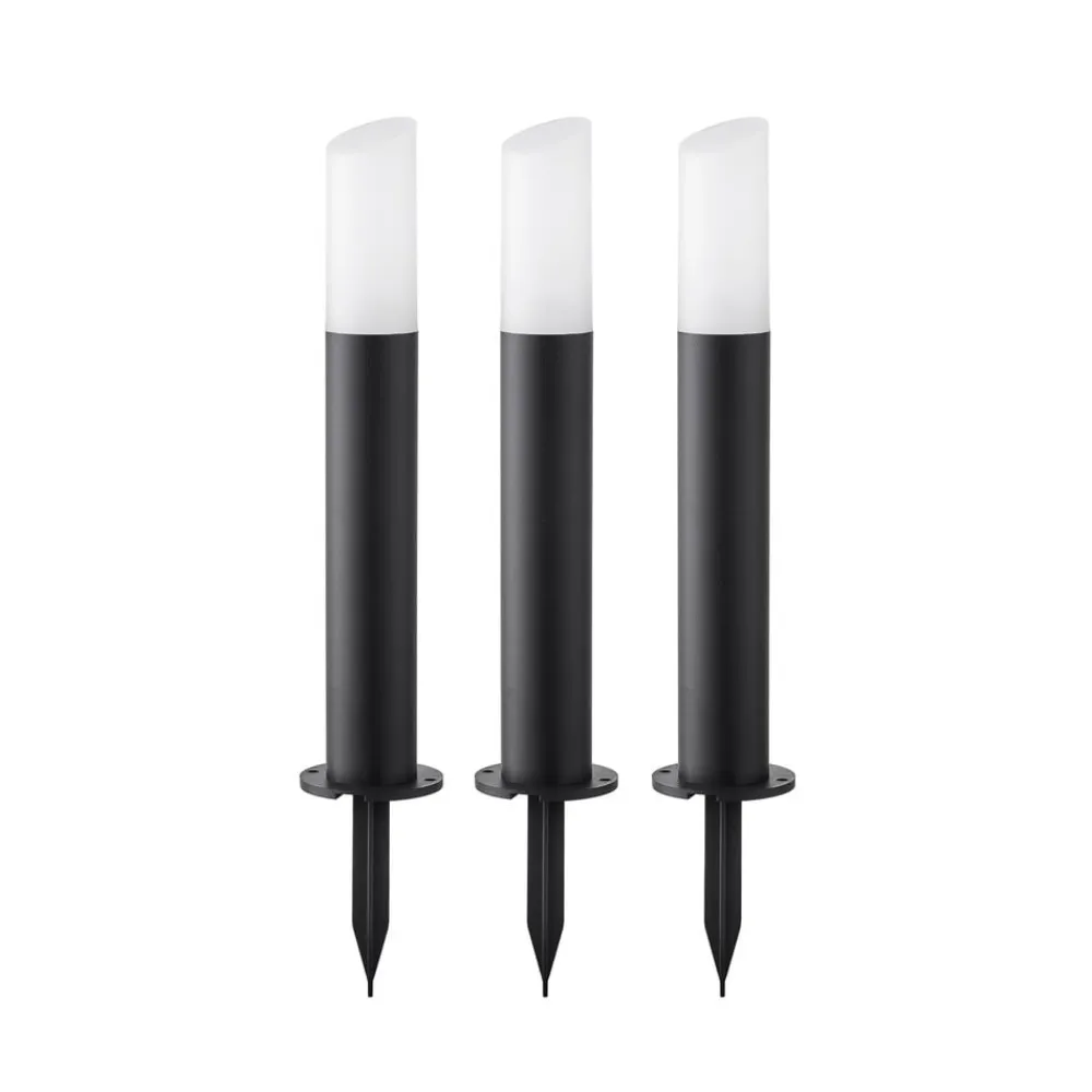 Lindby Smart LED-sokkellampe Elvor, CCT, RGB, Tuya, 3 enheder