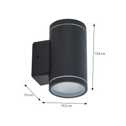 Lindby Smart udendørs LED-væglampe Valtin CCT RGB Tuya IP54