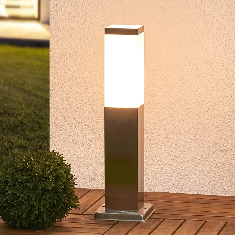 Lindby Sokkellamper>sokkelampe Lorian, 45 cm, stål, IP44, E27