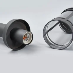 Lindby sokkellampe Djori, 50 cm, antracit, stål, E27