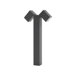 Lindby sokkellampe Othil, 2 lyskilder, 50 cm, antracit, metal