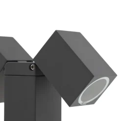 Lindby sokkellampe Othil, 2 lyskilder, 50 cm, antracit, metal