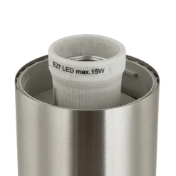 Sokkellampe Statius, grå, stål, sensor, 45 cm^Lindby New