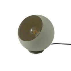 Lindby Solomia bordlampe, grøn, jern, Ø 20 cm