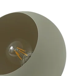 Lindby Solomia bordlampe, grøn, jern, Ø 20 cm