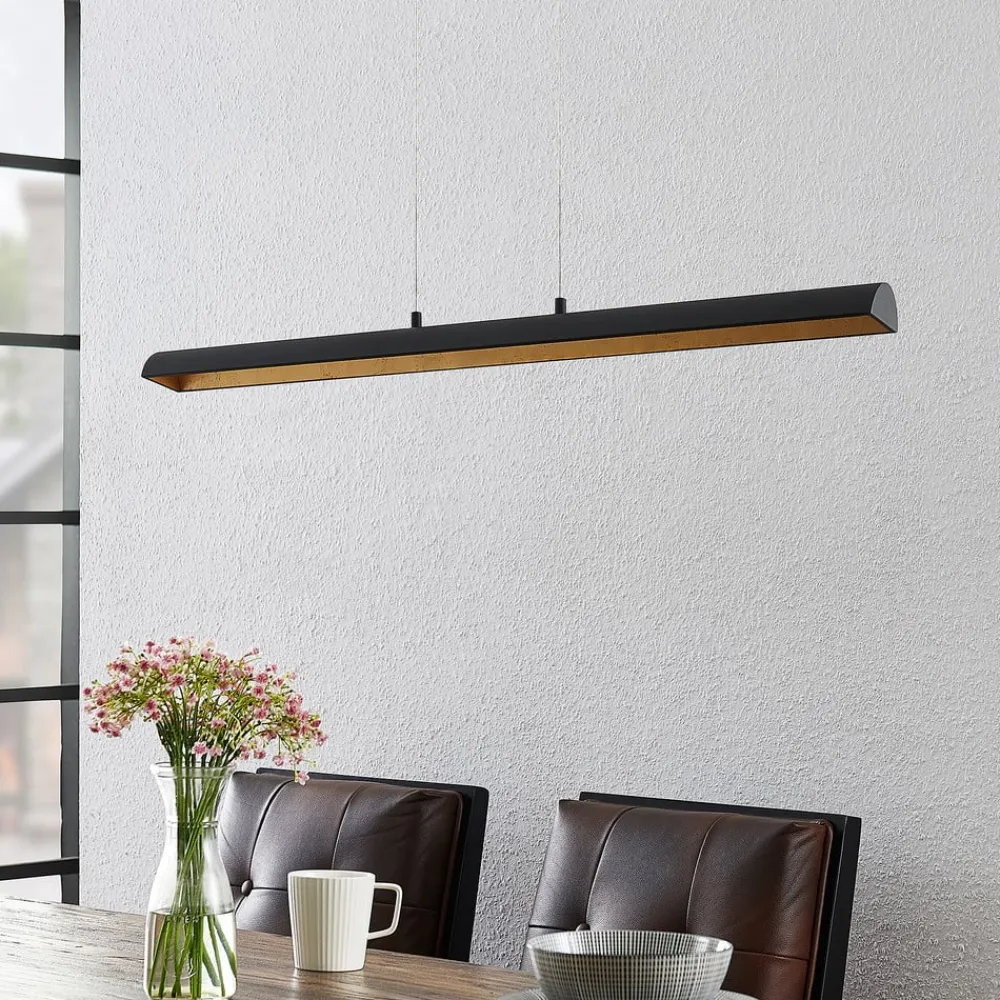 Lindby Pendellamper>Solvina LED-hængelampe til spisebord aflang