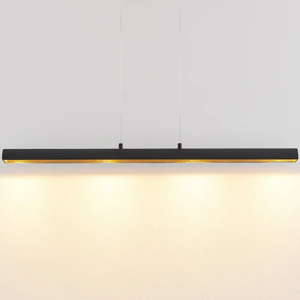 Lindby Pendellamper>Solvina LED-hængelampe til spisebord aflang