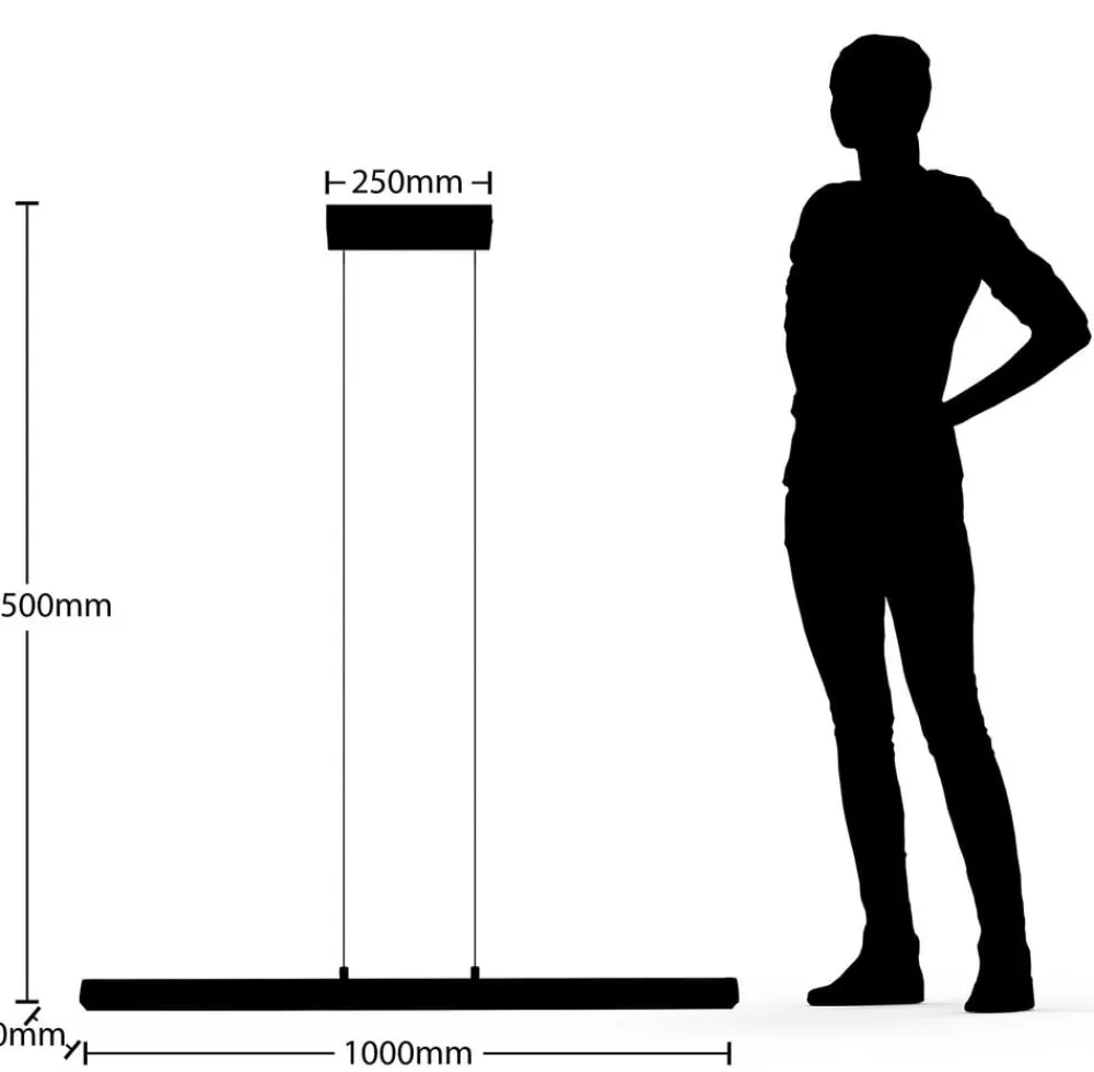 Lindby Pendellamper>Solvina LED-hængelampe til spisebord aflang