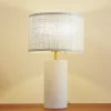 Sorscha bordlampe, hvid, jern, Ø 26 cm^Lindby Clearance