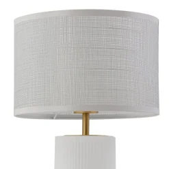 Sorscha bordlampe, hvid, jern, Ø 26 cm^Lindby Clearance