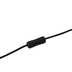 Lindby Sorscha bordlampe, sort, jern, Ø 26 cm