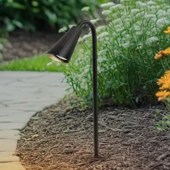 Lindby Terrassebelysning|Udendørs Spot>Sorvete lampe med jordspyd, sort, metal, højde 62 cm