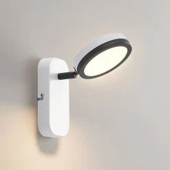 Lindby spot Vesim, hvid, 1-lys, 15 cm høj, jern