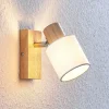 Lindby Loftlamper|Loftlamper>Spot Wanessa, træ, hvid, E14, 14 cm, justerbar