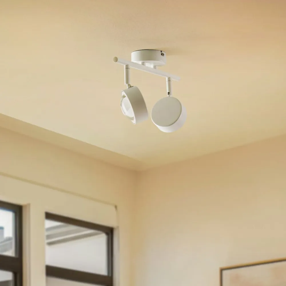 spotlight Jyla, hvid, linse, 4.200 K, 2-lys, GX53^Lindby Outlet