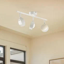 Lindby Arbejdsrum/Kontor|Loftlamper>spotlight Jyla, hvid, linse, 4.200 K, 3-lys, GX53