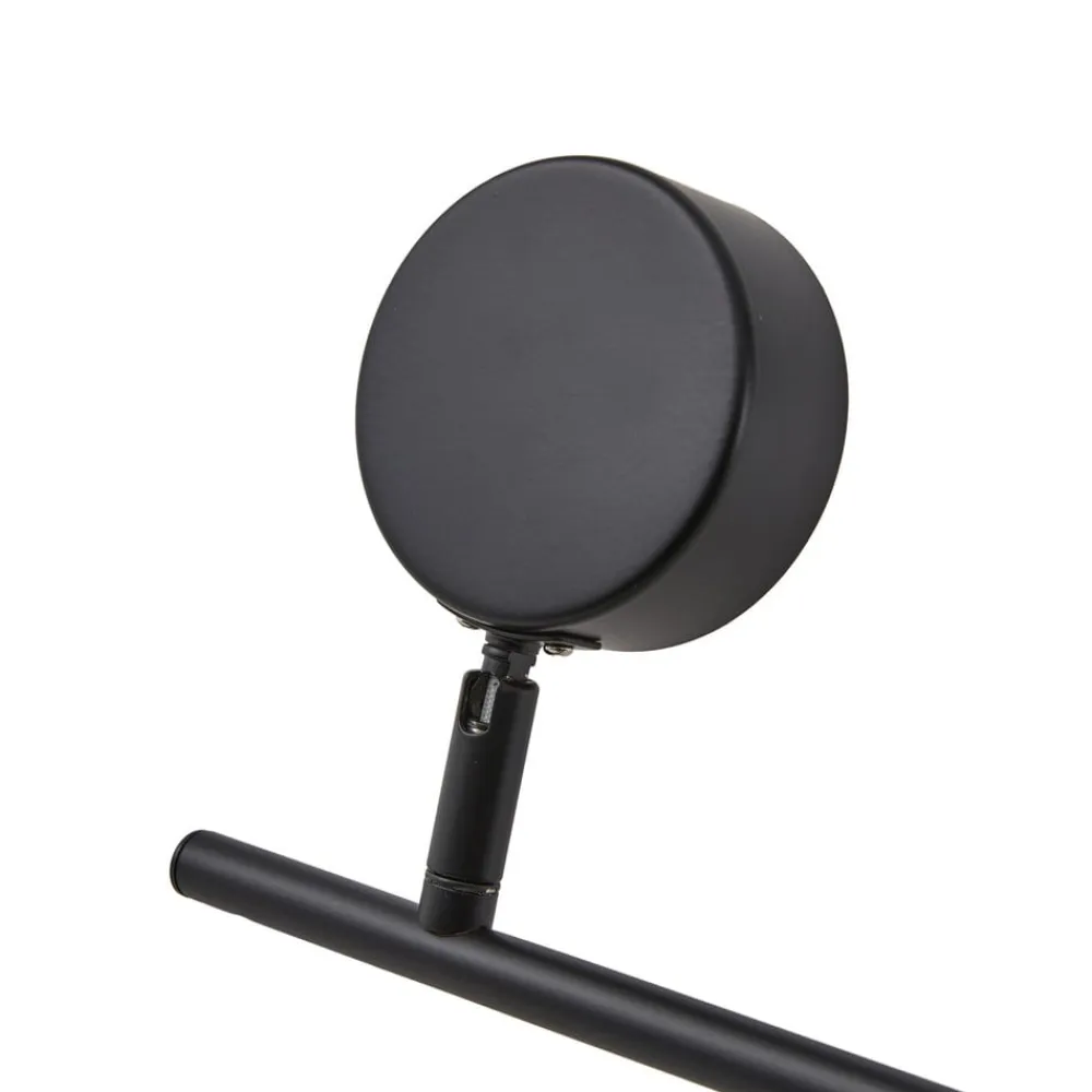 Lindby spotlight Jyla, sort, linse, 3.000 K, 6-lys, GX53