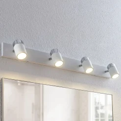 spotlight Kardo, 4 lyskilder, hvid, metal, IP44^Lindby