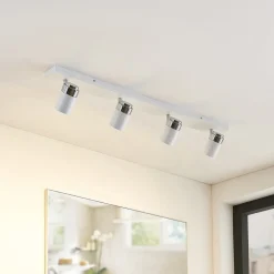 spotlight Kardo, 4 lyskilder, hvid, metal, IP44^Lindby