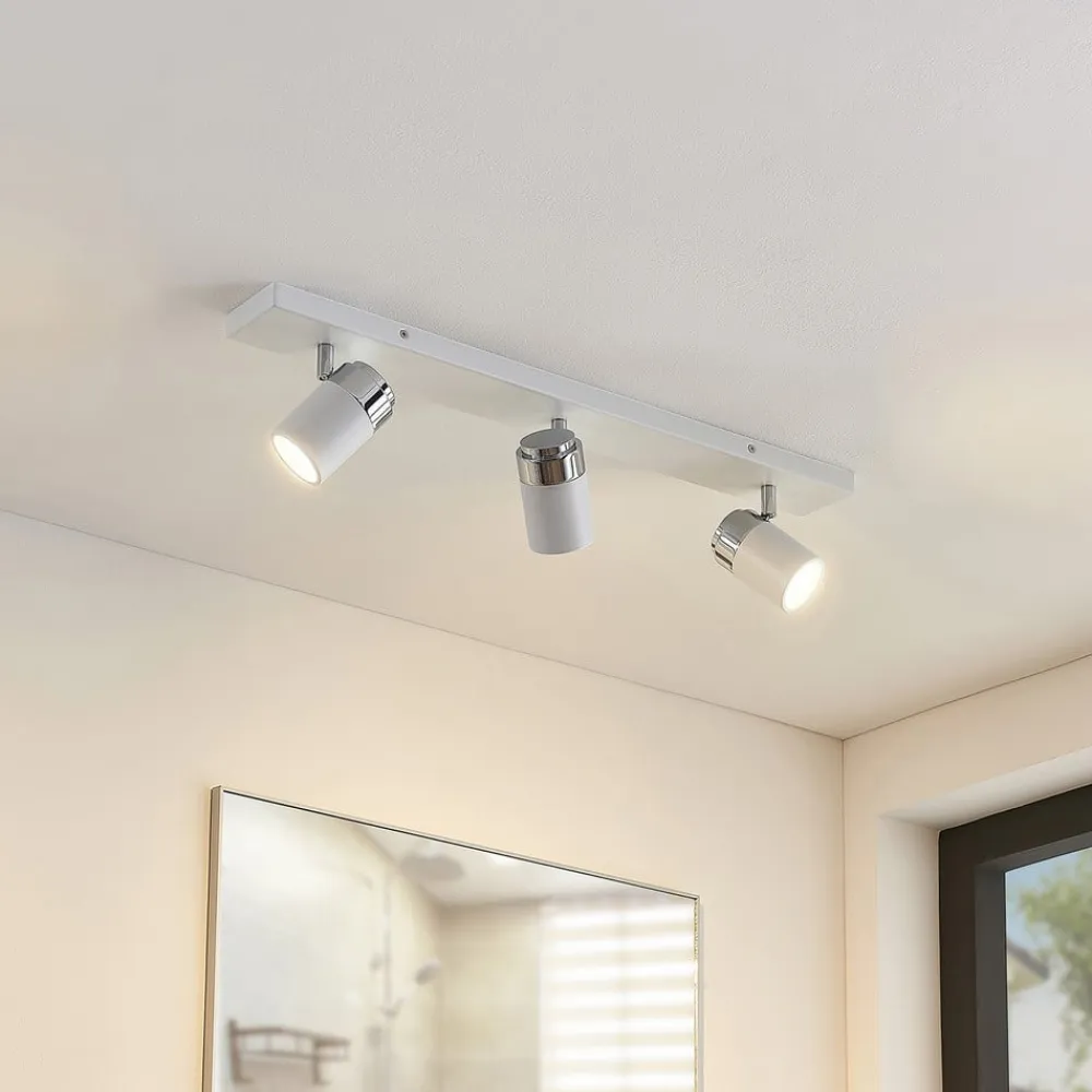 Lindby Loftlamper|Spotlights>spotlight Kardo, 3 lyskilder, hvid, metal, IP44