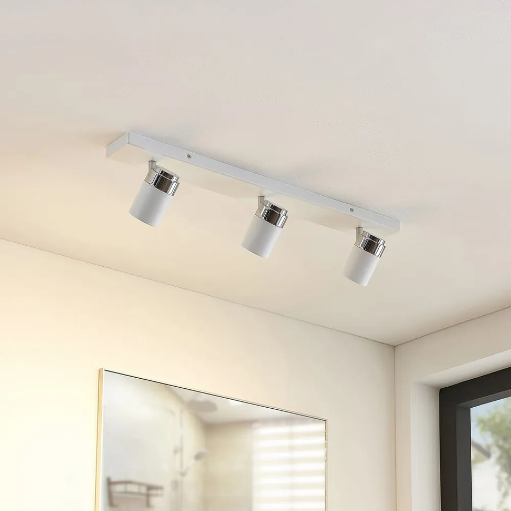 Lindby Loftlamper|Spotlights>spotlight Kardo, 3 lyskilder, hvid, metal, IP44