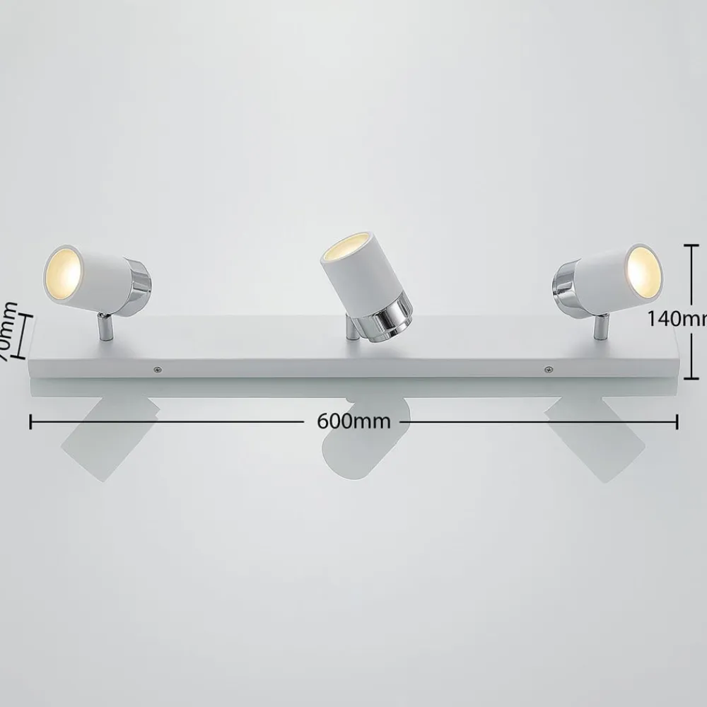 Lindby Loftlamper|Spotlights>spotlight Kardo, 3 lyskilder, hvid, metal, IP44