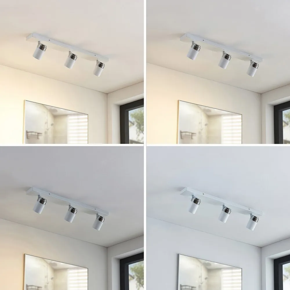 Lindby Loftlamper|Spotlights>spotlight Kardo, 3 lyskilder, hvid, metal, IP44