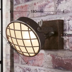 Lindby spotlight Tamin, rustfarvet, 1-lys, glas, G9