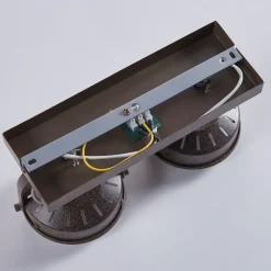 Lindby spotlight Tamin, rustfarvet, 2 lyskilder, glas, G9