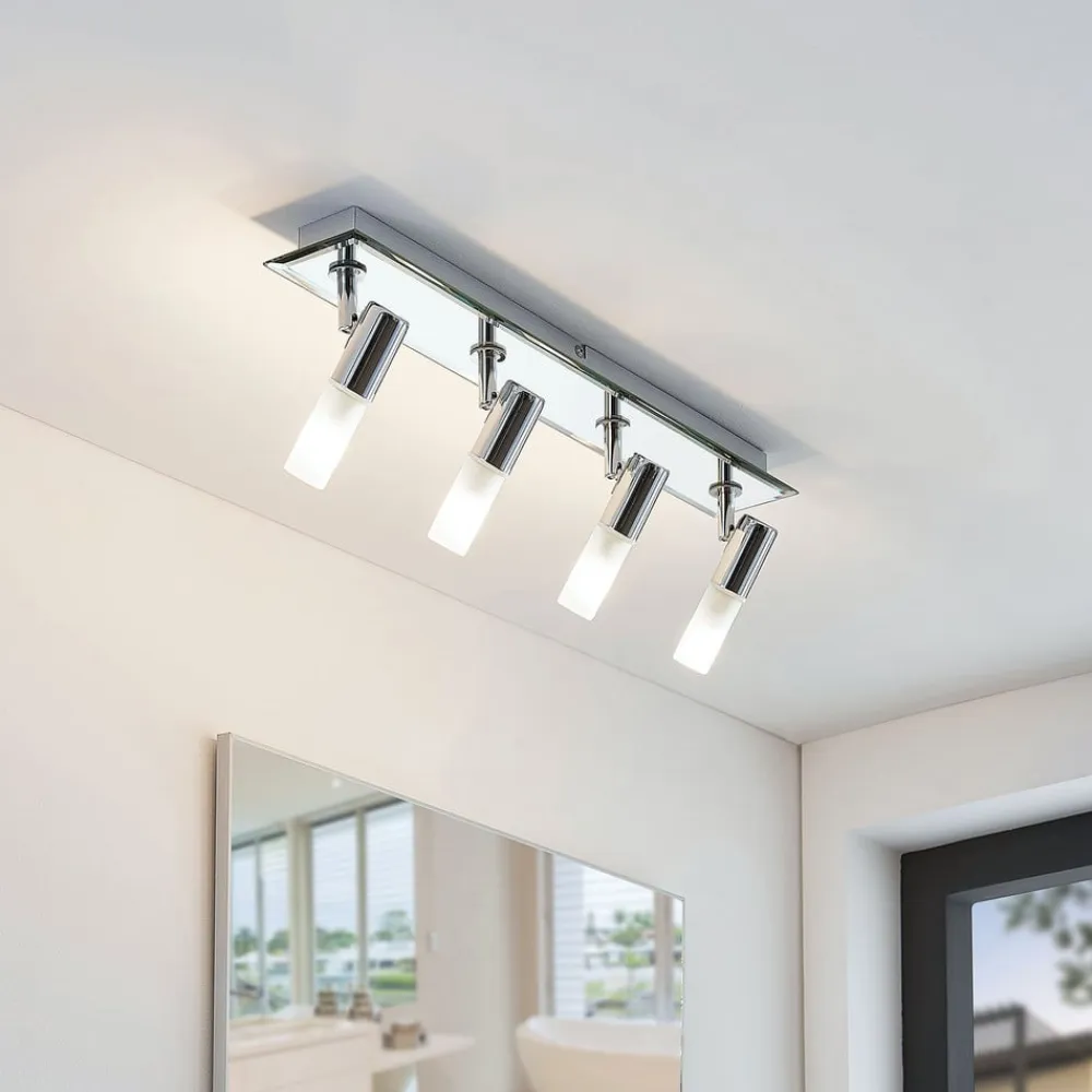 Lindby Loftlamper|Spotlights>spotlight Zela, længde 53 cm, krom, 4 lyskilder