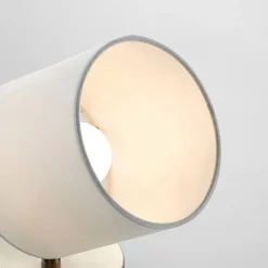 Stannis væglampe med tekstil, mat nikkel^Lindby Best