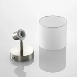 Stannis væglampe med tekstil, mat nikkel^Lindby Best