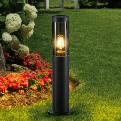 Statius sokkellampe, antracit, jern, 45 cm^Lindby New