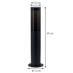 Statius sokkellampe, antracit, jern, 45 cm^Lindby New