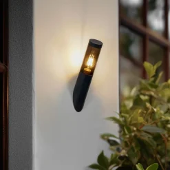 Lindby Væglamper>Statius udendørs væglampe, antracit, jern, 40 cm