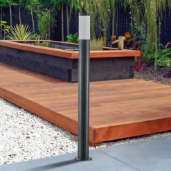 Lindby Statius vejlampe, antracit/opal, jern, 100 cm