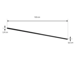Lindby Gang|Pendellamper>strømskinne Lumaro, sort, aluminium, længde 103 cm