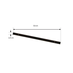 Lindby strømskinne Lumaro, sort, aluminium, længde 53 cm