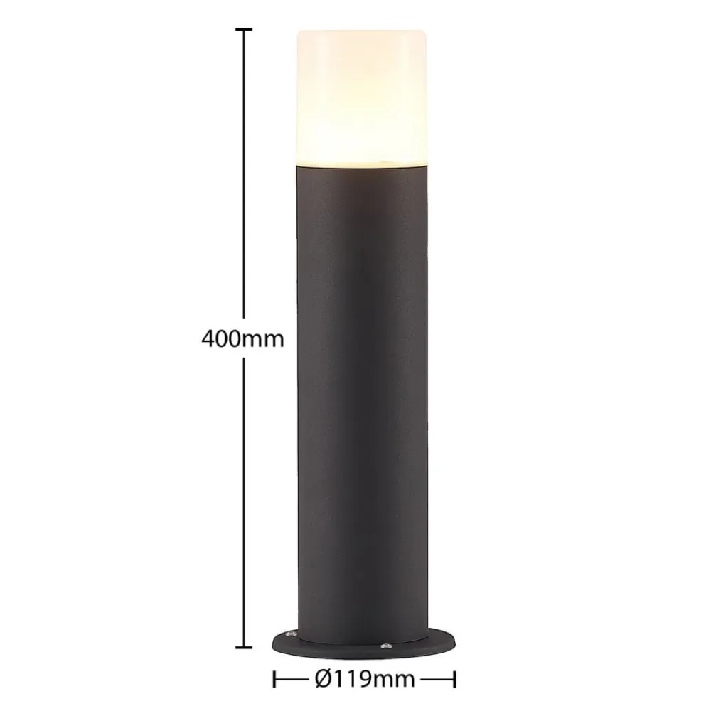 Lindby Tabyn sokkellampe, rund, mørkegrå