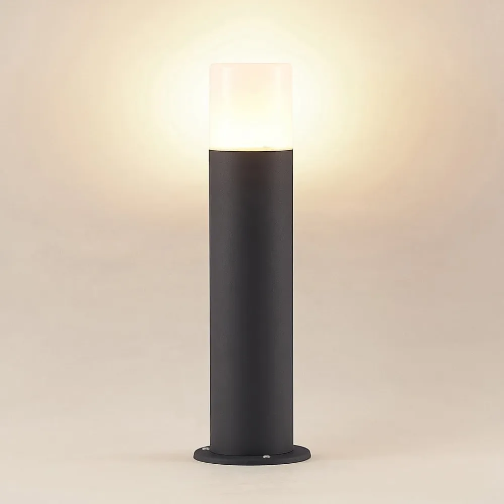 Lindby Tabyn sokkellampe, rund, mørkegrå