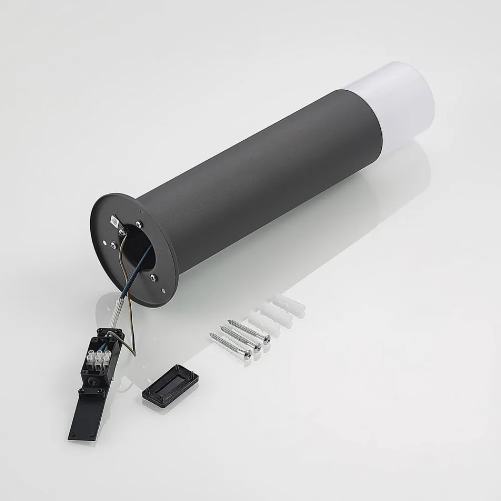 Lindby Tabyn sokkellampe, rund, mørkegrå