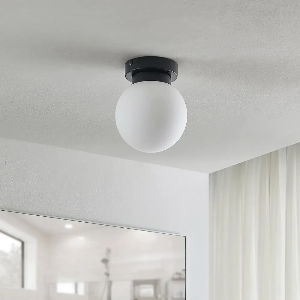 Lindby Loftlamper>Tavino loftslampe, sfærisk skærm, sort