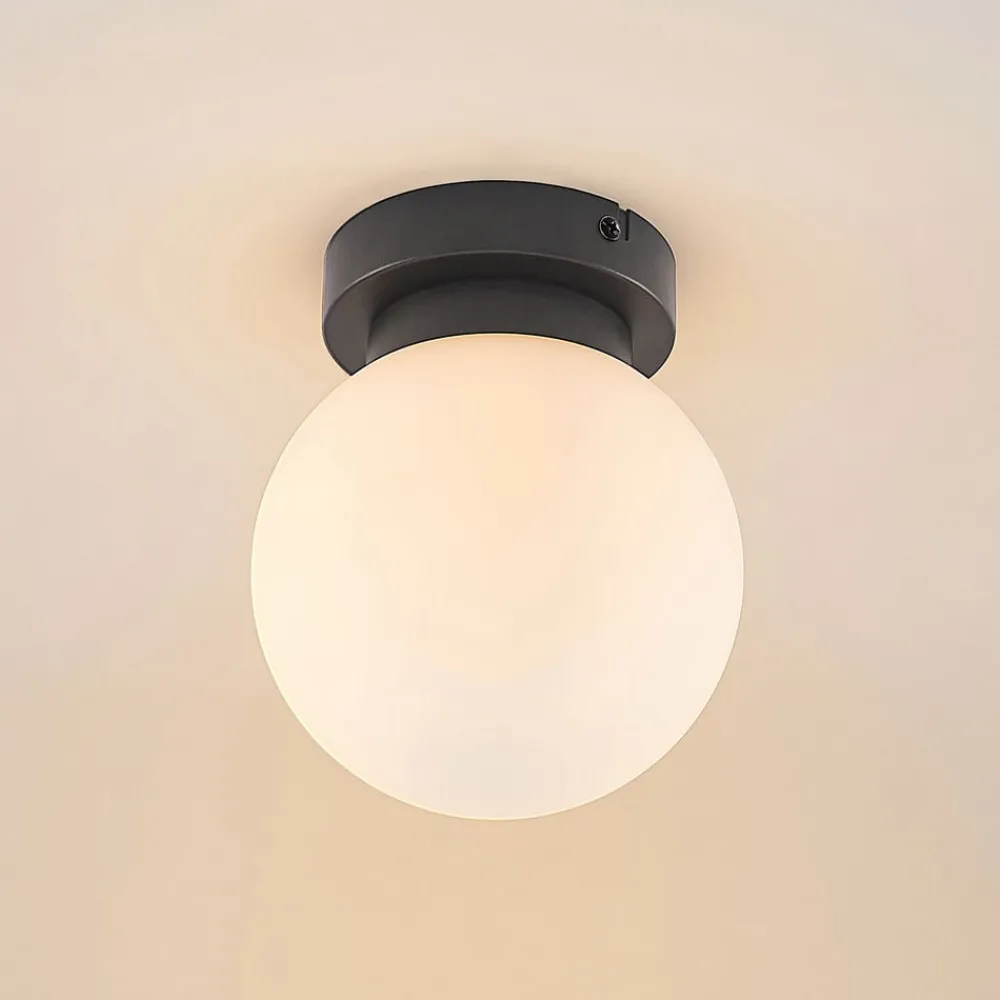 Lindby Loftlamper>Tavino loftslampe, sfærisk skærm, sort