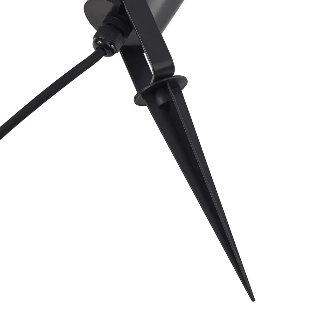 Lindby Thorgal lampe med jordspyd, Ø 6 cm, sort, sæt med 3 stk