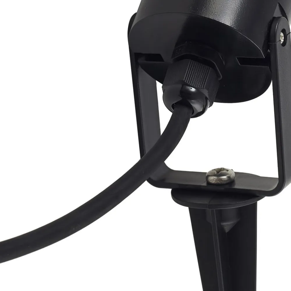 Lindby Thorgal lampe med jordspyd, Ø 6 cm, sort, sæt med 3 stk