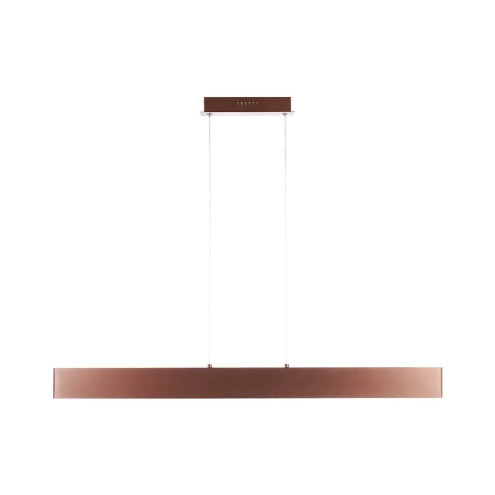 Lindby Pendellamper>Tinkodara LED-hængelampe, spisestue brun