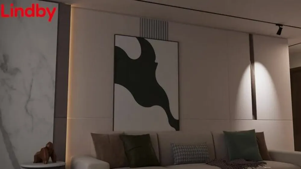 Lindby T-stik Lumaro, hvid, 5,4 cm, plast