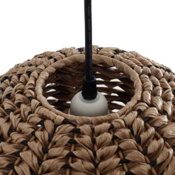 Lindby udendørs hængelampe Taryn, brun, plast, IP44 35cm